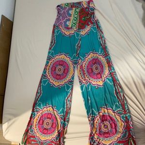 Wide legged  colorful pants